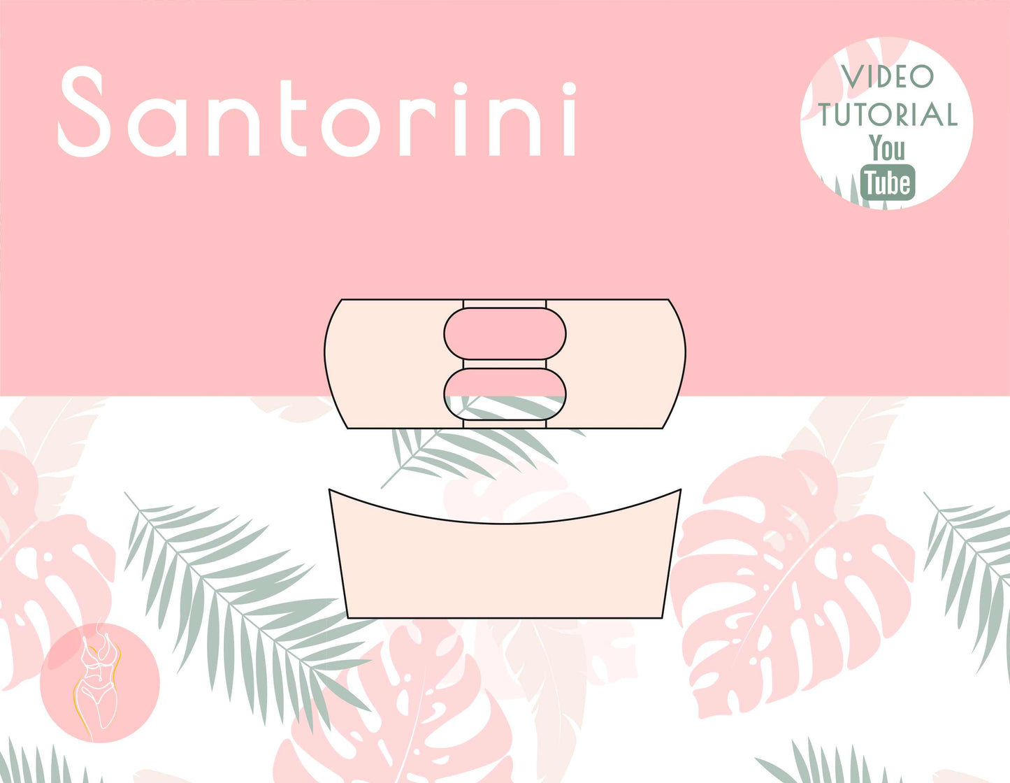 DIY | Strappy Cut Out Bandeau Bikini Top | PDF Sewing Pattern