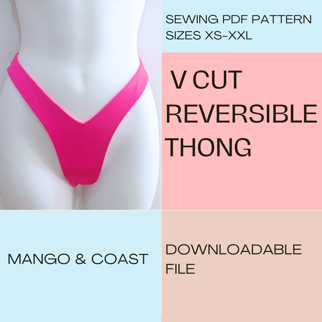 DIY | V Cut Reversible Thong | PDF Sewing Pattern