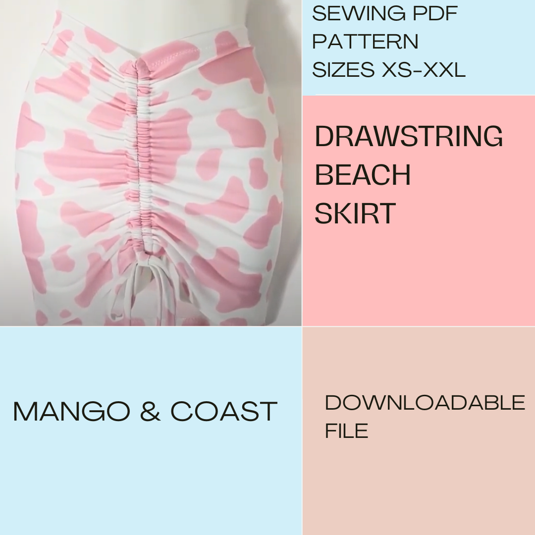 DIY | DRAWSTRING BEACH SKIRT | PDF Sewing Pattern