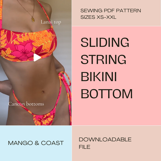 DIY | Sliding String Bikini Bottom | PDF Sewing Pattern