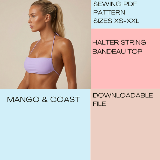 DIY | Halter String Bandeau Top | PDF Sewing Pattern