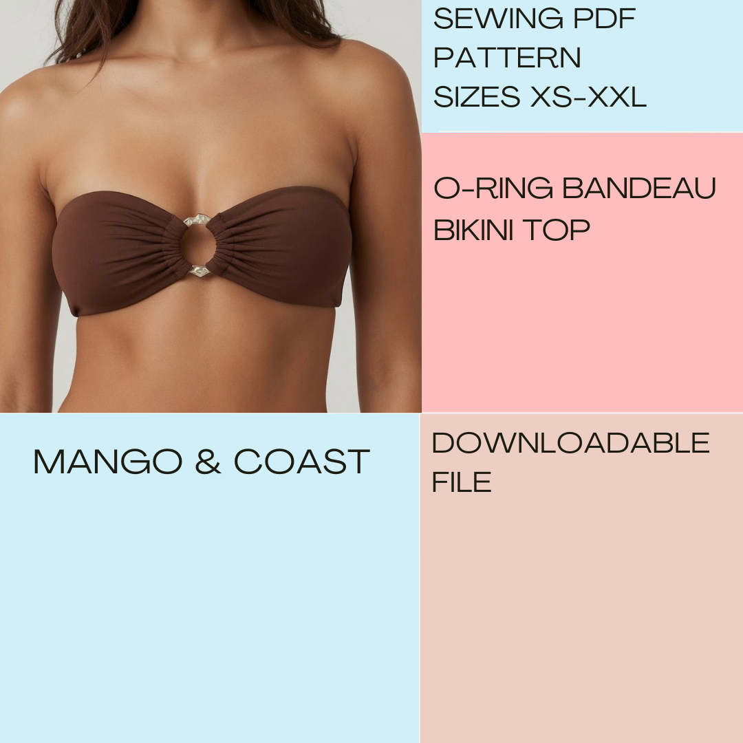 DIY | O-Ring Bandeau Bikini Top | PDF Sewing Pattern