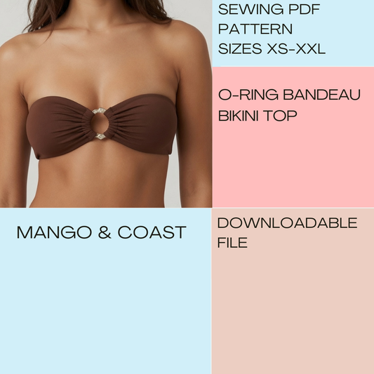 DIY | O-Ring Bandeau Bikini Top | PDF Sewing Pattern