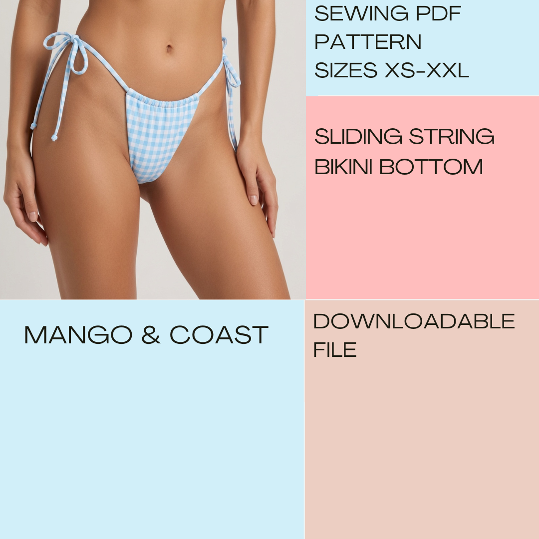 DIY | Sliding String Bikini Bottom | PDF Sewing Pattern