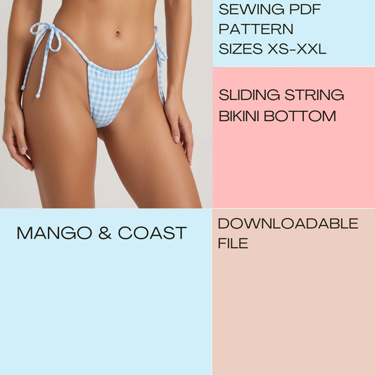 DIY | Sliding String Bikini Bottom | PDF Sewing Pattern