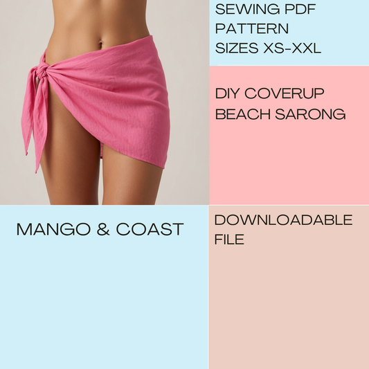 DIY | Beach Sarong Mango Coast | PDF Sewing Pattern