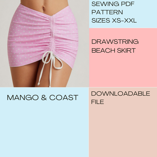 DIY | DRAWSTRING BEACH SKIRT | PDF Sewing Pattern
