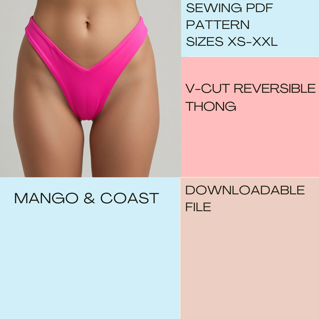 DIY | V Cut Reversible Thong | PDF Sewing Pattern