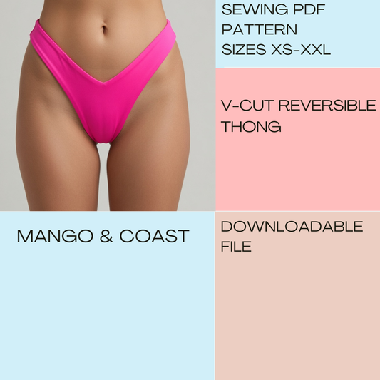 DIY | V Cut Reversible Thong | PDF Sewing Pattern